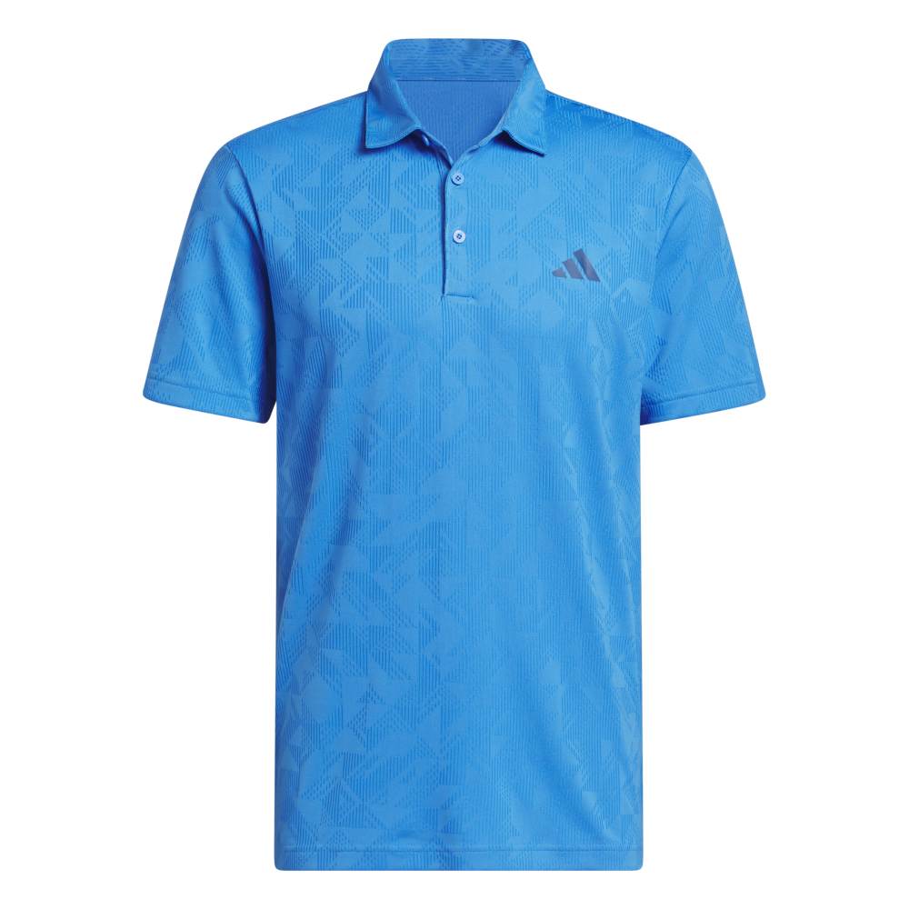 adidas Ultimate Textured Jacquard Golf Polo - Lucid Ray Blue | KE7711