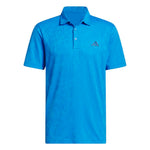 adidas Ultimate Textured Jacquard Golf Polo - Lucid Ray Blue | KE7711