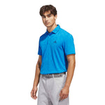 adidas Ultimate Textured Jacquard Golf Polo - Lucid Ray Blue | KE7711