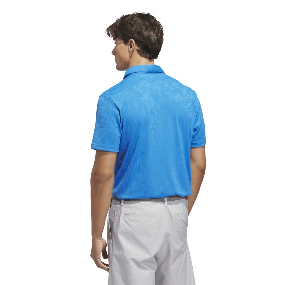 adidas Ultimate Textured Jacquard Golf Polo - Lucid Ray Blue | KE7711