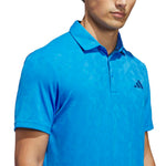 adidas Ultimate Textured Jacquard Golf Polo - Lucid Ray Blue | KE7711
