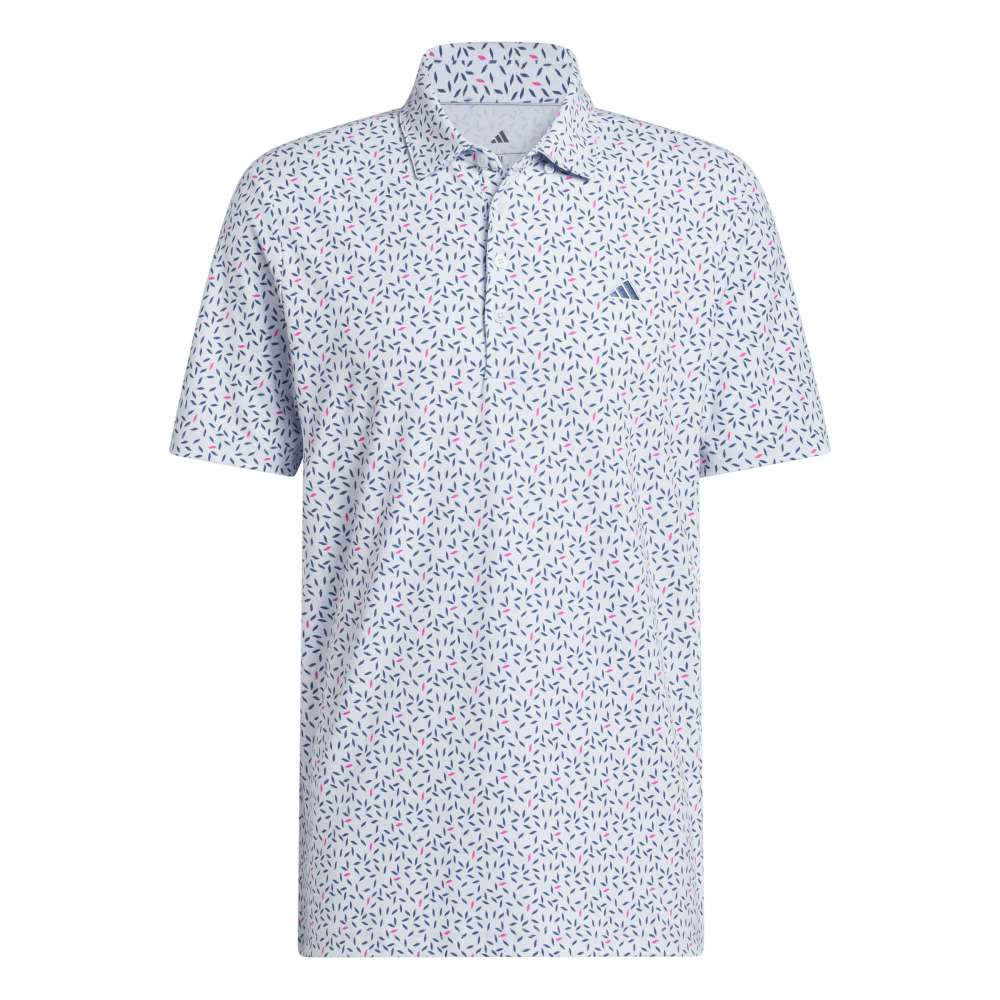 adidas Ultimate365+ Softprint Long-Sleeve Polo - Crystal Sky | KF0351