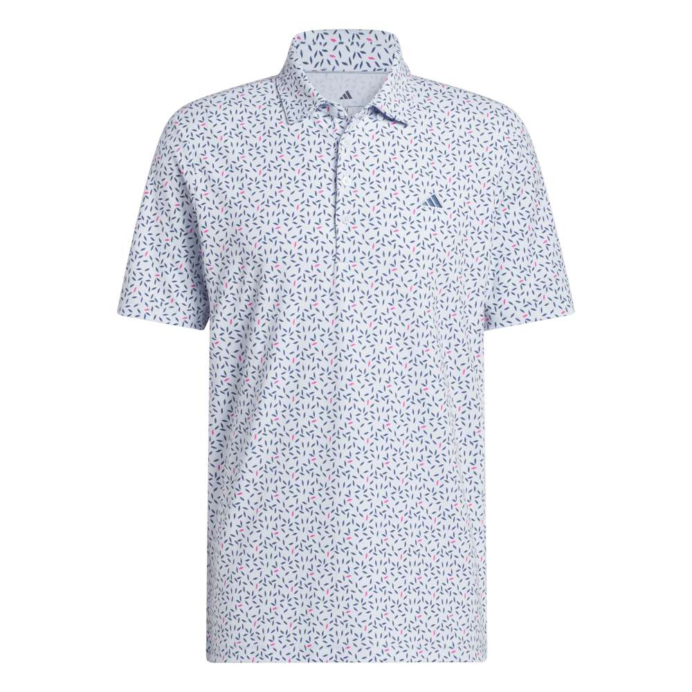 adidas Ultimate365+ Softprint Long-Sleeve Polo - Crystal Sky | KF0351