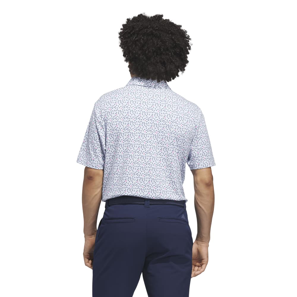 adidas Ultimate365+ Softprint Long-Sleeve Polo - Crystal Sky | KF0351