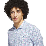 adidas Ultimate365+ Softprint Long-Sleeve Polo - Crystal Sky | KF0351