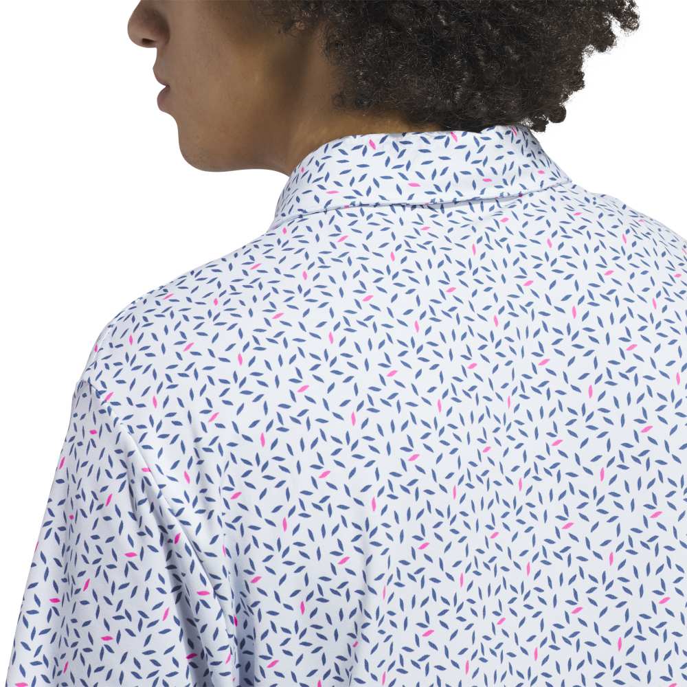 adidas Ultimate365+ Softprint Long-Sleeve Polo - Crystal Sky | KF0351