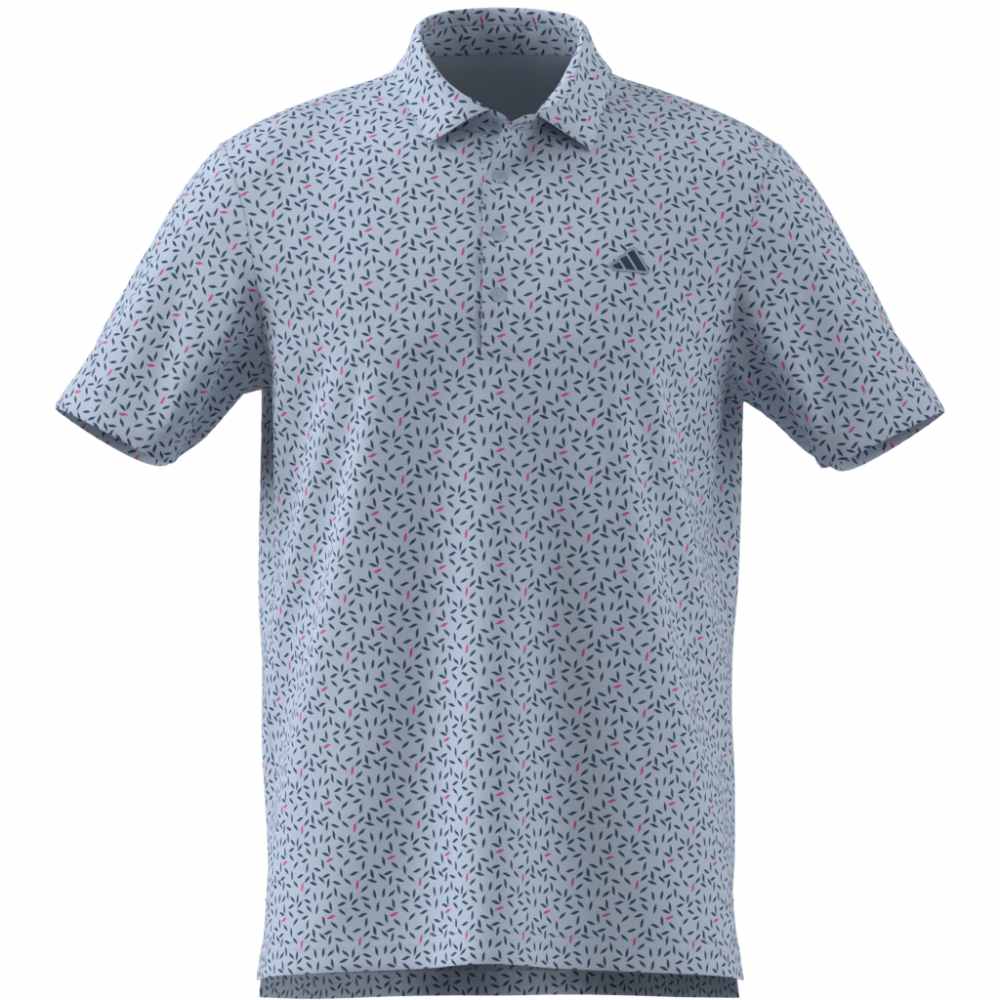 adidas Ultimate365+ Softprint Long-Sleeve Polo - Crystal Sky | KF0351