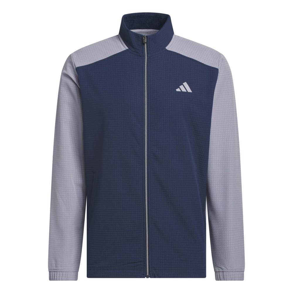 adidas Mens Ultimate365 Textured Wind Golf Jacket Slate/Collegiate Navy