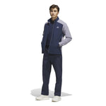 adidas Mens Ultimate365 Textured Wind Golf Jacket Slate/Collegiate Navy