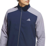 adidas Mens Ultimate365 Textured Wind Golf Jacket Slate/Collegiate Navy