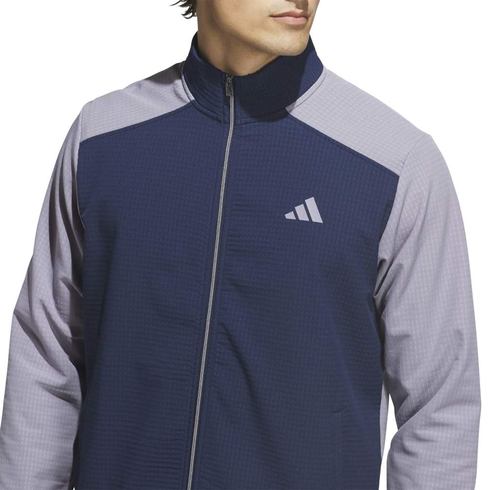 adidas Mens Ultimate365 Textured Wind Golf Jacket Slate/Collegiate Navy