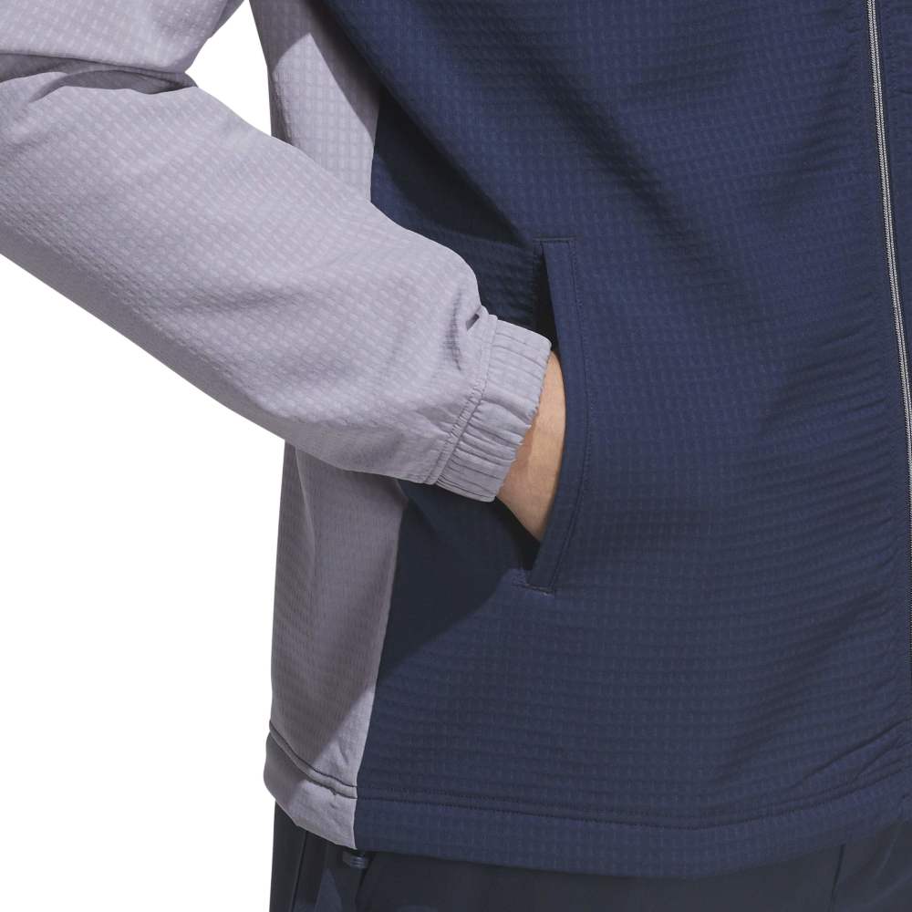 adidas Mens Ultimate365 Textured Wind Golf Jacket Slate/Collegiate Navy