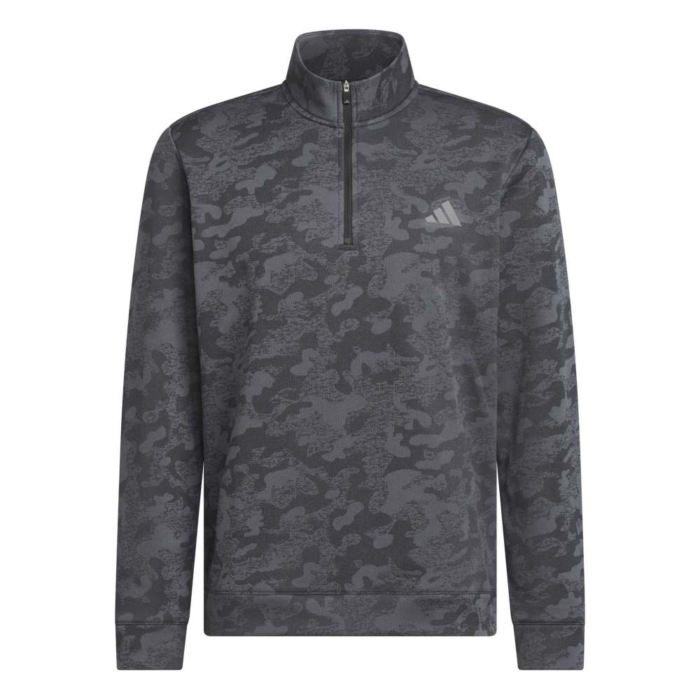 adidas Mens Ultimate365 Durable Water Repellent Quarter Zip Mid Layer Black/Grey Four KG7169