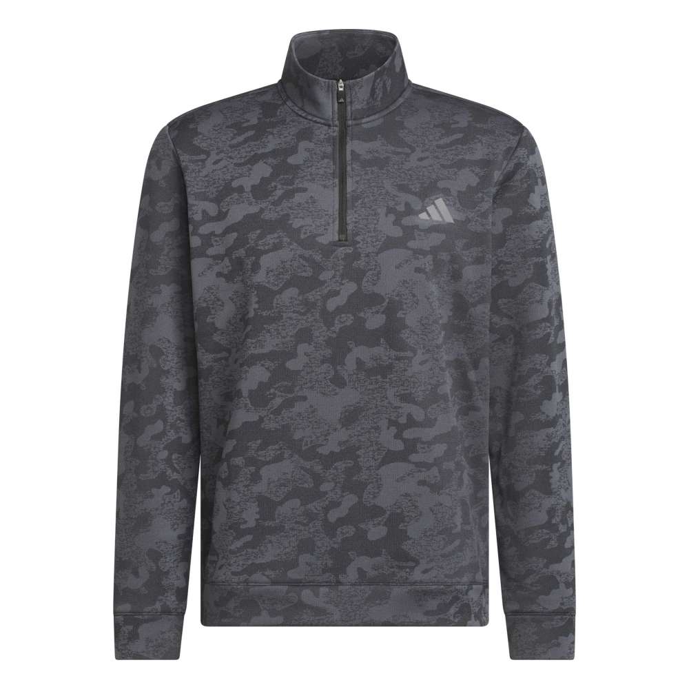 adidas Mens Ultimate365 Durable Water Repellent Quarter Zip Mid Layer Black/Grey Four KG7169