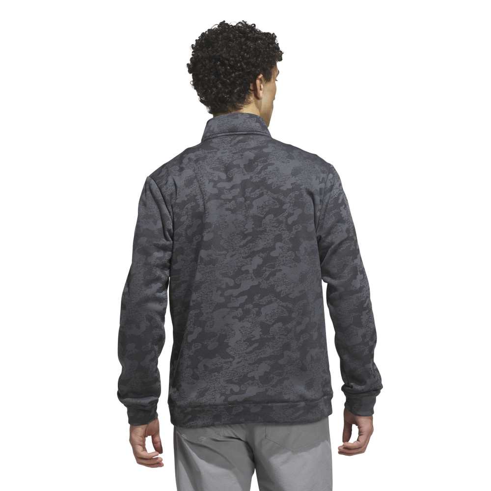 adidas Mens Ultimate365 Durable Water Repellent Quarter Zip Mid Layer Black/Grey Four KG7169