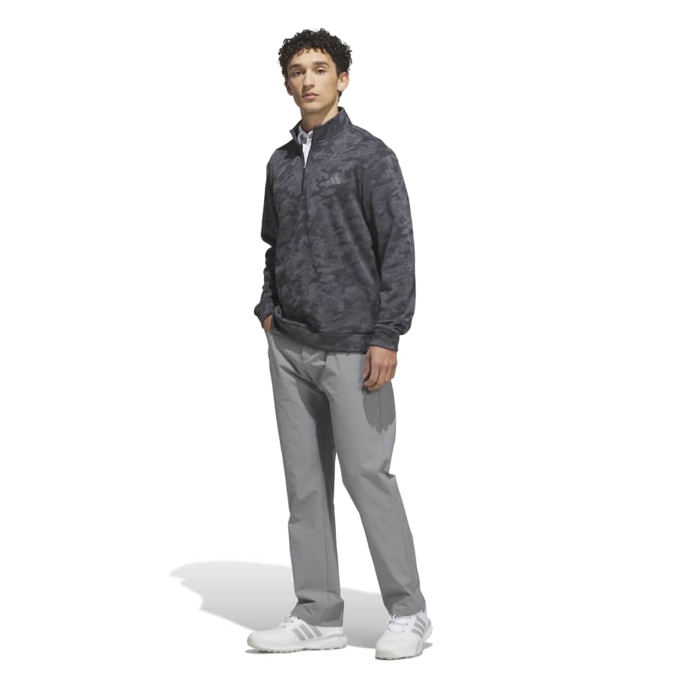 adidas Mens Ultimate365 Durable Water Repellent Quarter Zip Mid Layer Black/Grey Four KG7169
