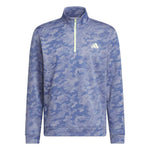 adidas ULTIMATE365 Durable Water Repellent Quarter-zip Sweatshirt Dual Indigo / Frozen Lemon
