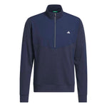 adidas Mens Ultimate365+ Course Control Hybrid Quarter Zip Mid Layer Collegiate Navy KG7198