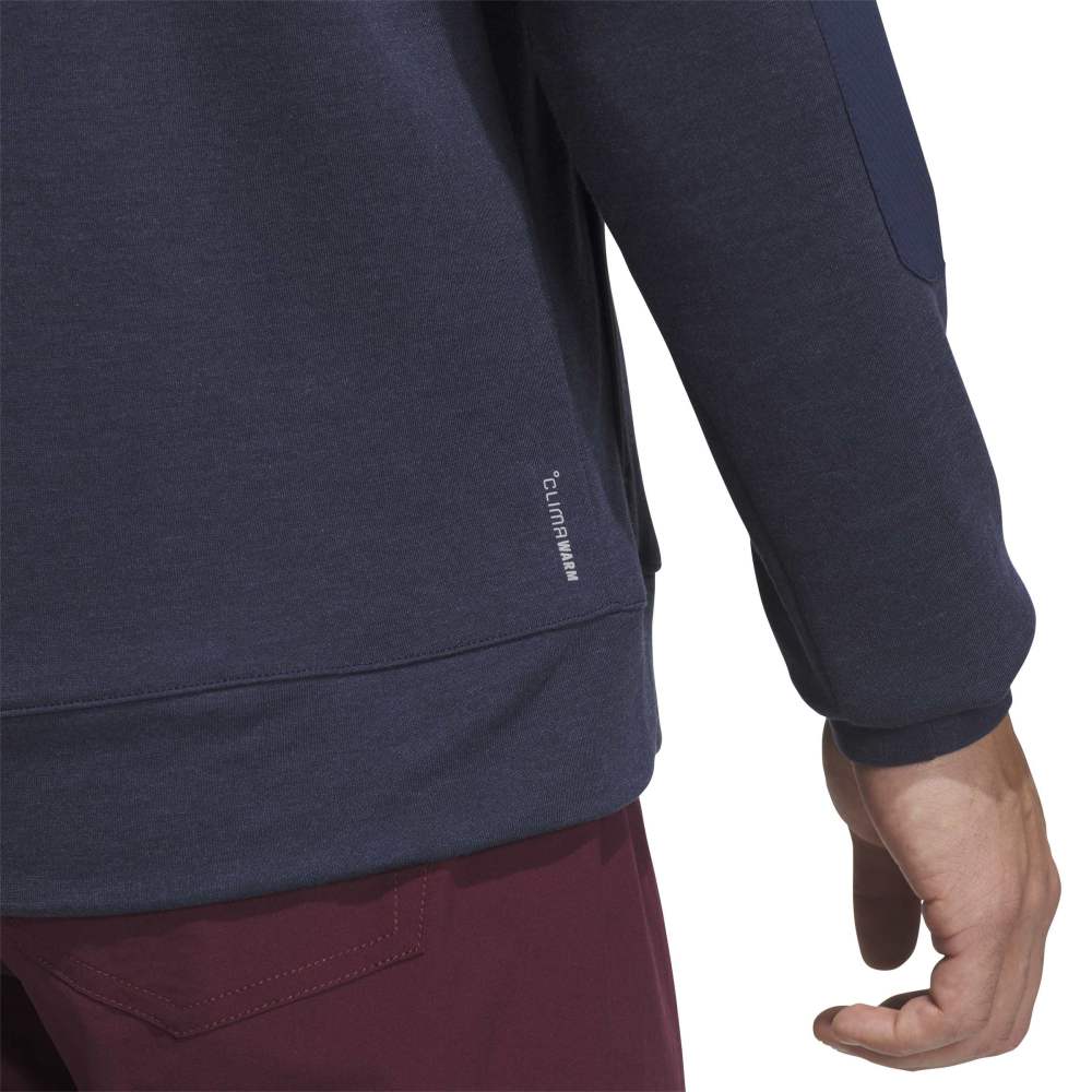 adidas Mens Ultimate365+ Course Control Hybrid Quarter Zip Mid Layer Collegiate Navy KG7198