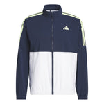 adidas Beyond Twistweave Full-zip Windbreaker White / Collegiate Navy