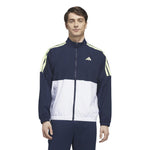 adidas Beyond Twistweave Full-zip Windbreaker White / Collegiate Navy