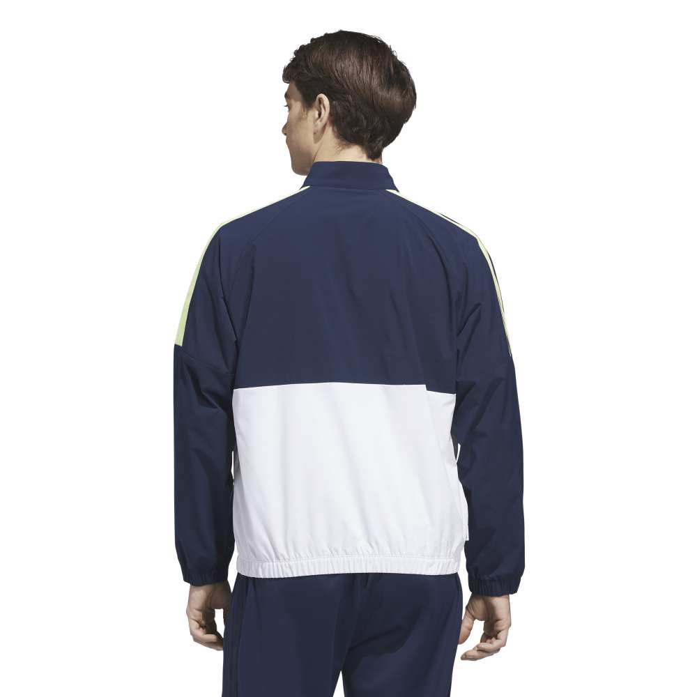 adidas Beyond Twistweave Full-zip Windbreaker White / Collegiate Navy