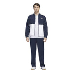 adidas Beyond Twistweave Full-zip Windbreaker White / Collegiate Navy