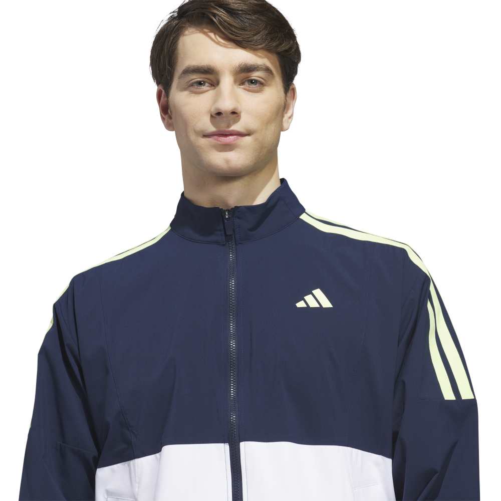 adidas Beyond Twistweave Full-zip Windbreaker White / Collegiate Navy