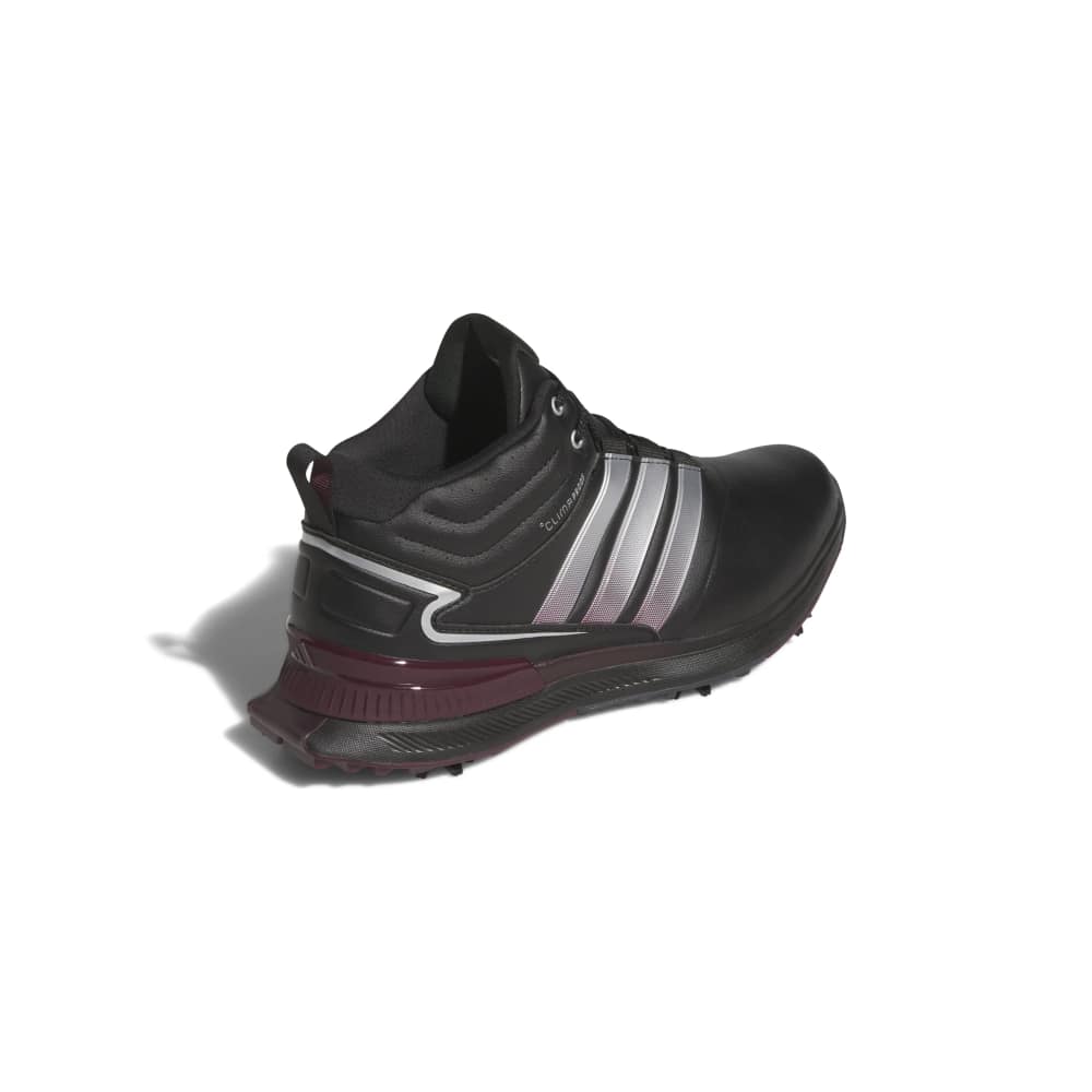 adidas Mens R2C Mid Climaproof Golf Shoes Black/Silver/Maroon