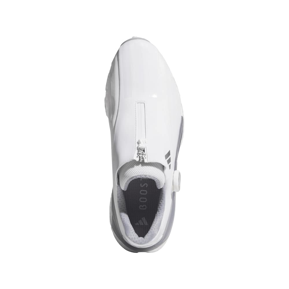 adidas Mens CODECHAOS BOA 27 Spikeless Golf Shoes - White/Silver Met./Halo Silver