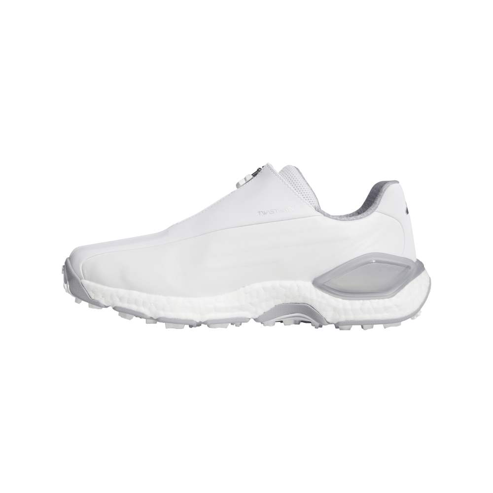 adidas Mens CODECHAOS BOA 27 Spikeless Golf Shoes - White/Silver Met./Halo Silver