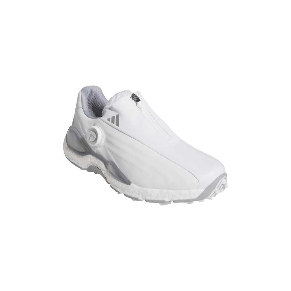 adidas Mens CODECHAOS BOA 27 Spikeless Golf Shoes - White/Silver Met./Halo Silver
