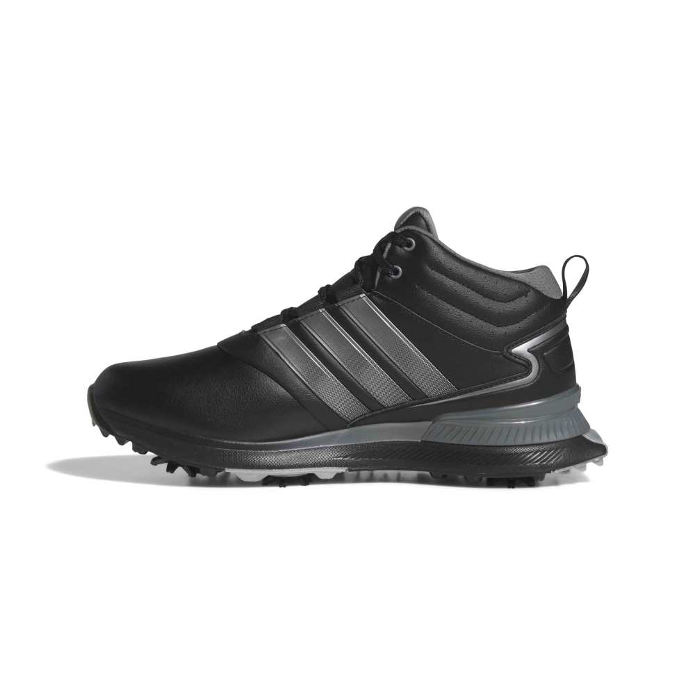 adidas Mens R2C MID Climaproof Spiked Golf Boots - Black/Iron/Silver