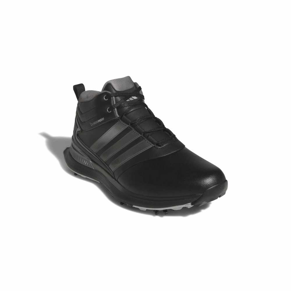 adidas Mens R2C MID Climaproof Spiked Golf Boots - Black/Iron/Silver