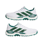 adidas Mens CODECHAOS 27 Spikeless Golf Shoes - White/Collegiate Green/Silver Met.