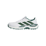 adidas Mens CODECHAOS 27 Spikeless Golf Shoes - White/Collegiate Green/Silver Met.