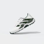 adidas Mens CODECHAOS 27 Spikeless Golf Shoes - White/Collegiate Green/Silver Met.