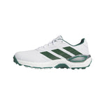 adidas Mens CODECHAOS 27 Spikeless Golf Shoes - White/Collegiate Green/Silver Met.