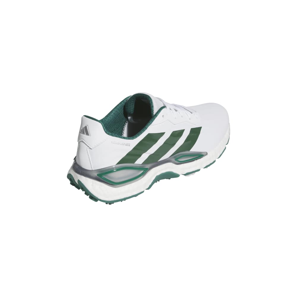 adidas Mens CODECHAOS 27 Spikeless Golf Shoes - White/Collegiate Green/Silver Met.