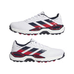 adidas Mens CODECHAOS 27 Spikeless Golf Shoes - White/Collegiate Navy/Pure Ruby