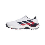 adidas Mens CODECHAOS 27 Spikeless Golf Shoes - White/Collegiate Navy/Pure Ruby