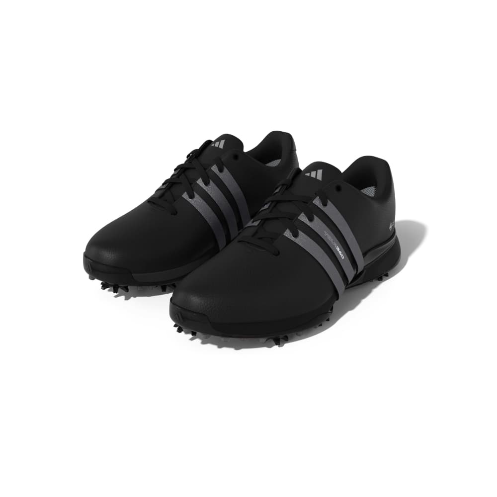 adidas Mens Tour360 Gore Tex Wide Spiked Golf Shoes Core Black/Iron Metallic/Lucid Red KK0789