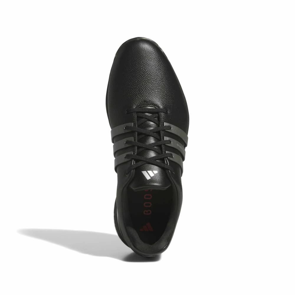adidas Mens Tour360 Gore Tex Wide Spiked Golf Shoes Core Black/Iron Metallic/Lucid Red KK0789