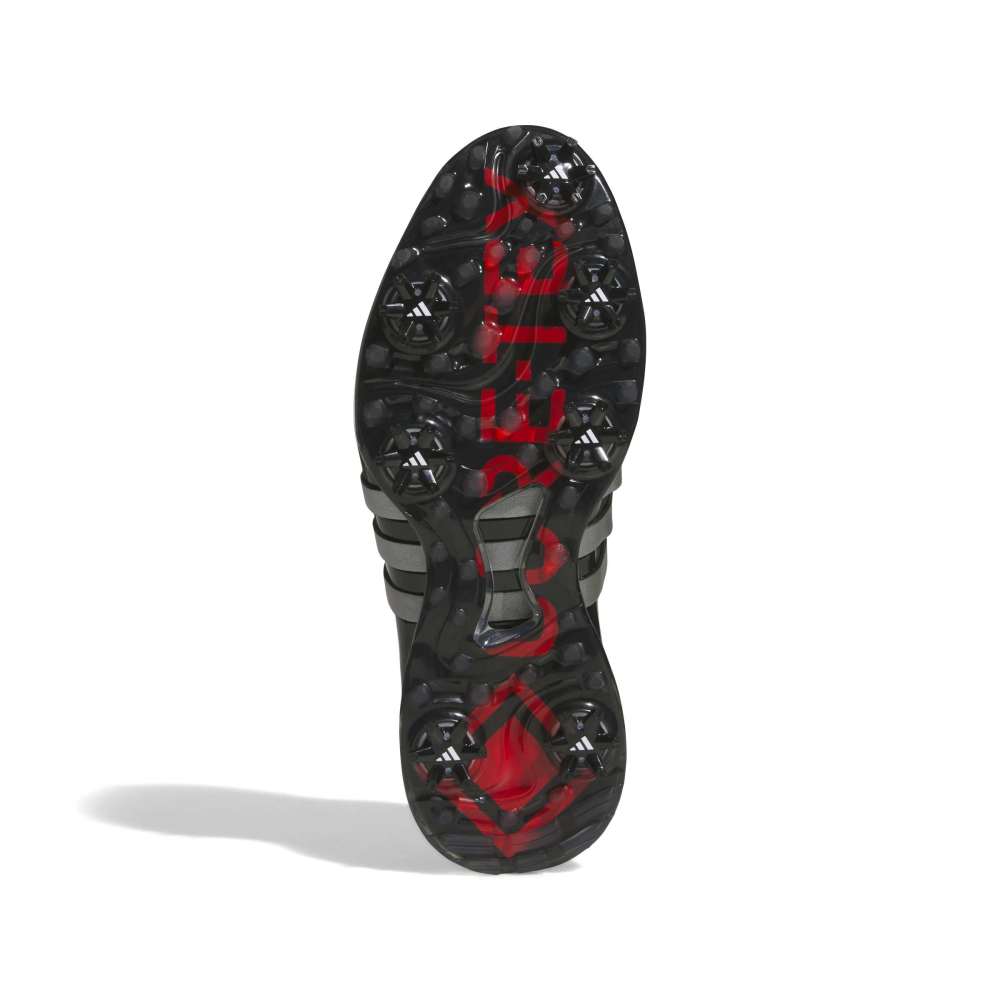 adidas Mens Tour360 Gore Tex Wide Spiked Golf Shoes Core Black/Iron Metallic/Lucid Red KK0789
