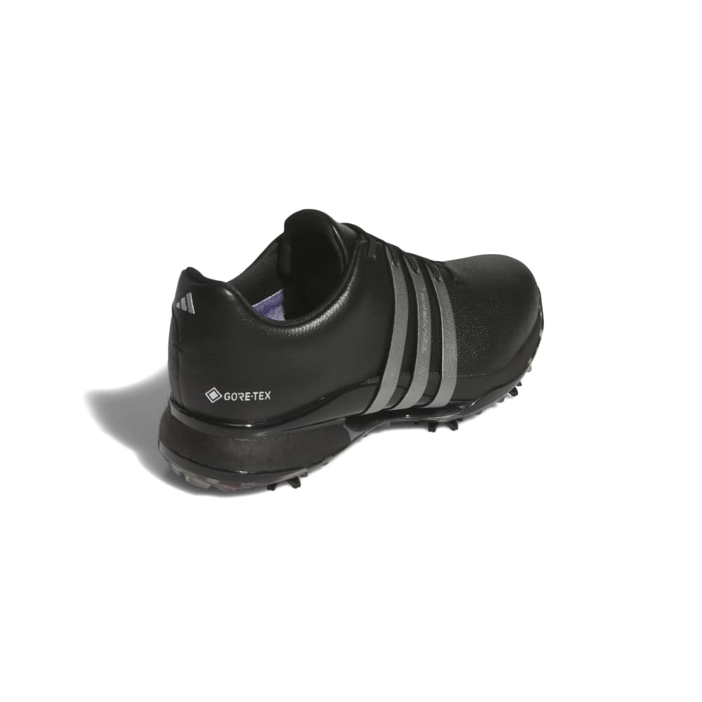 adidas Mens Tour360 Gore Tex Wide Spiked Golf Shoes Core Black/Iron Metallic/Lucid Red KK0789
