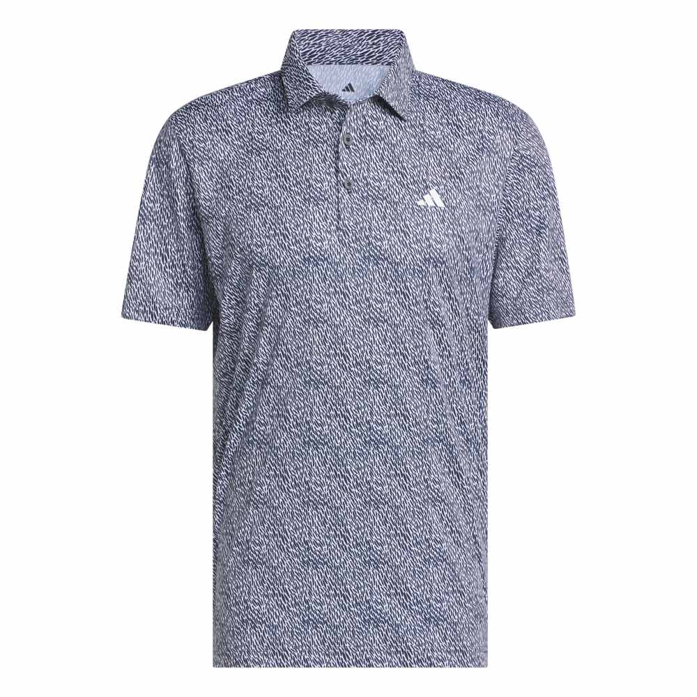 adidas Ultimate365 Feather Print Polo Shirt White / Collegiate Navy