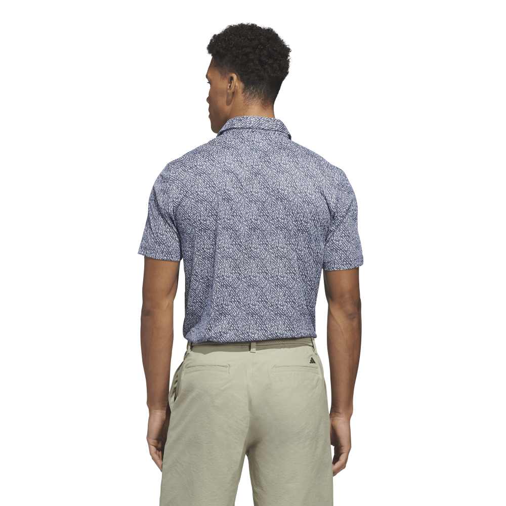 adidas Ultimate365 Feather Print Polo Shirt White / Collegiate Navy