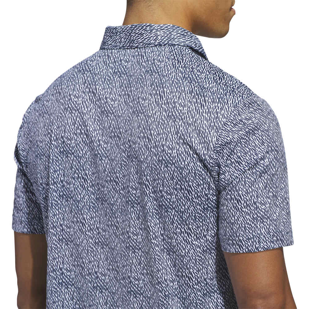 adidas Ultimate365 Feather Print Polo Shirt White / Collegiate Navy