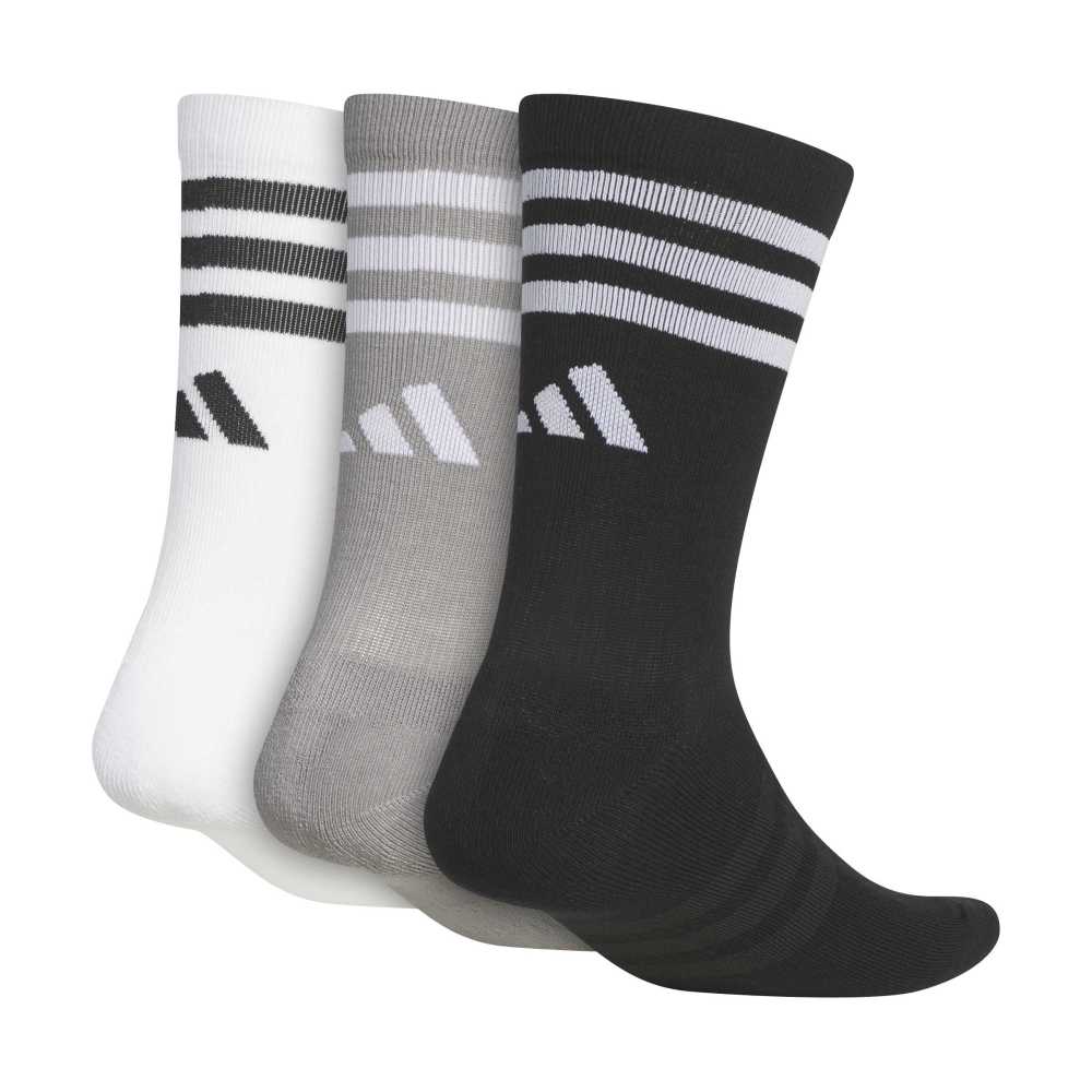 adidas 3 Pack Crew Golf Socks Multicolour KS2134