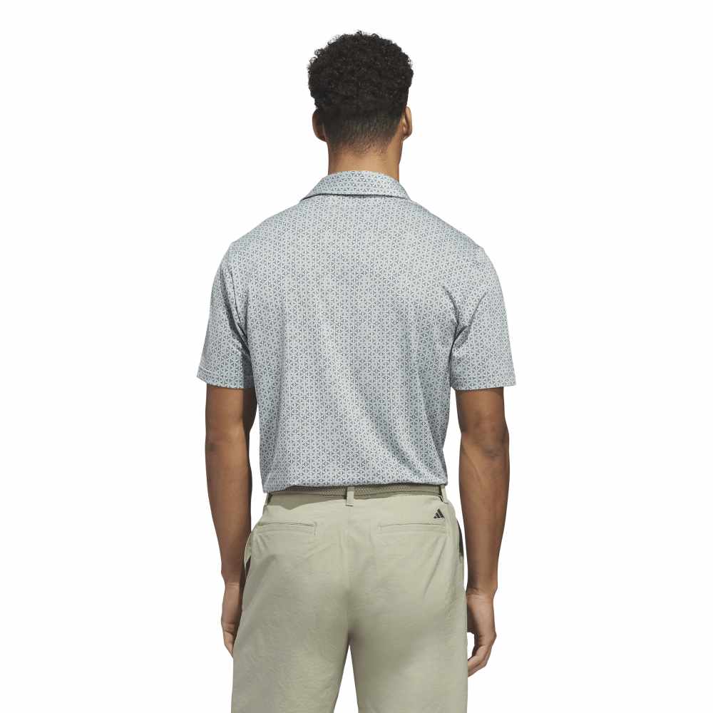 adidas Ultimate365 Mesh Tango Print Climacool Polo Shirt Wonder Sage / Collegiate Navy
